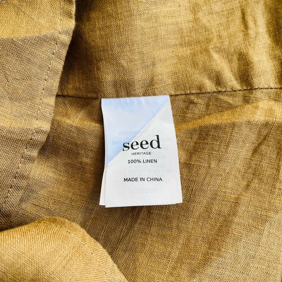 Seed Heritage Size 8 Camisole Linen Tank Mustard - Picture 3 of 4